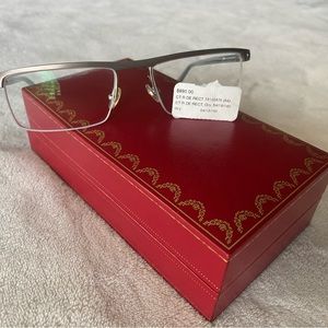 Cartier semi rimless eye glasses